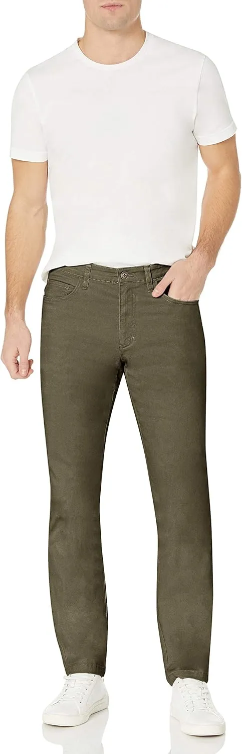 Amazon Essentials Men's Chino, Slim-Fit Pants with 5-Pockets, Comfort Stretch (Previously GoodThreads)
