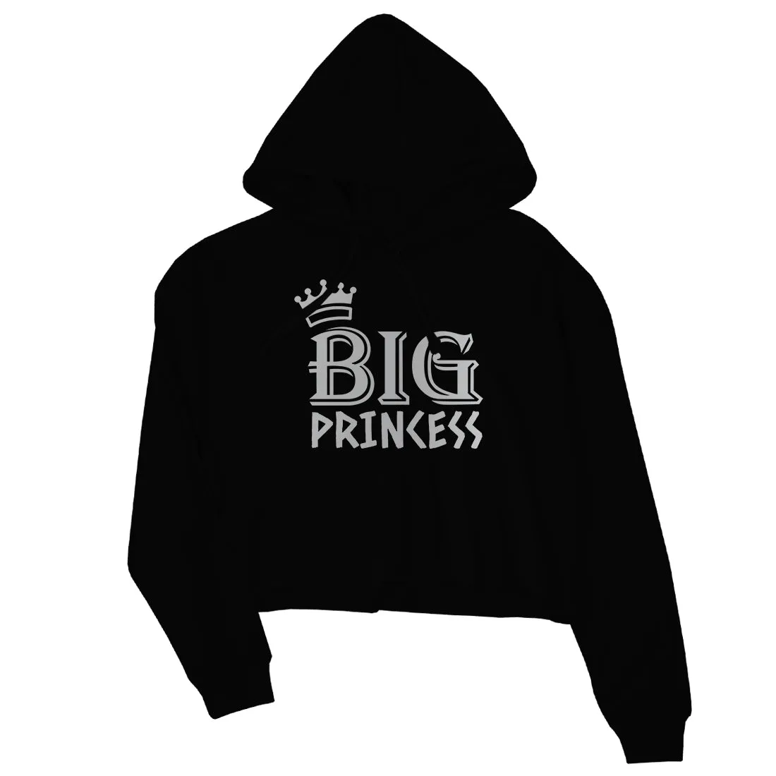 Big Little Leaf Wreath-SILVER Womens Crop Hoodie Outstanding Gifts