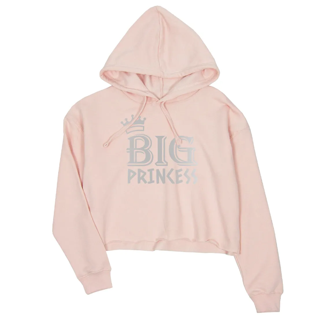 Big Little Leaf Wreath-SILVER Womens Crop Hoodie Outstanding Gifts
