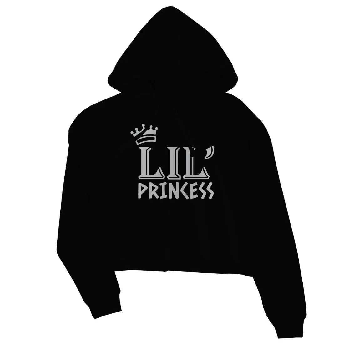 Big Little Leaf Wreath-SILVER Womens Crop Hoodie Outstanding Gifts
