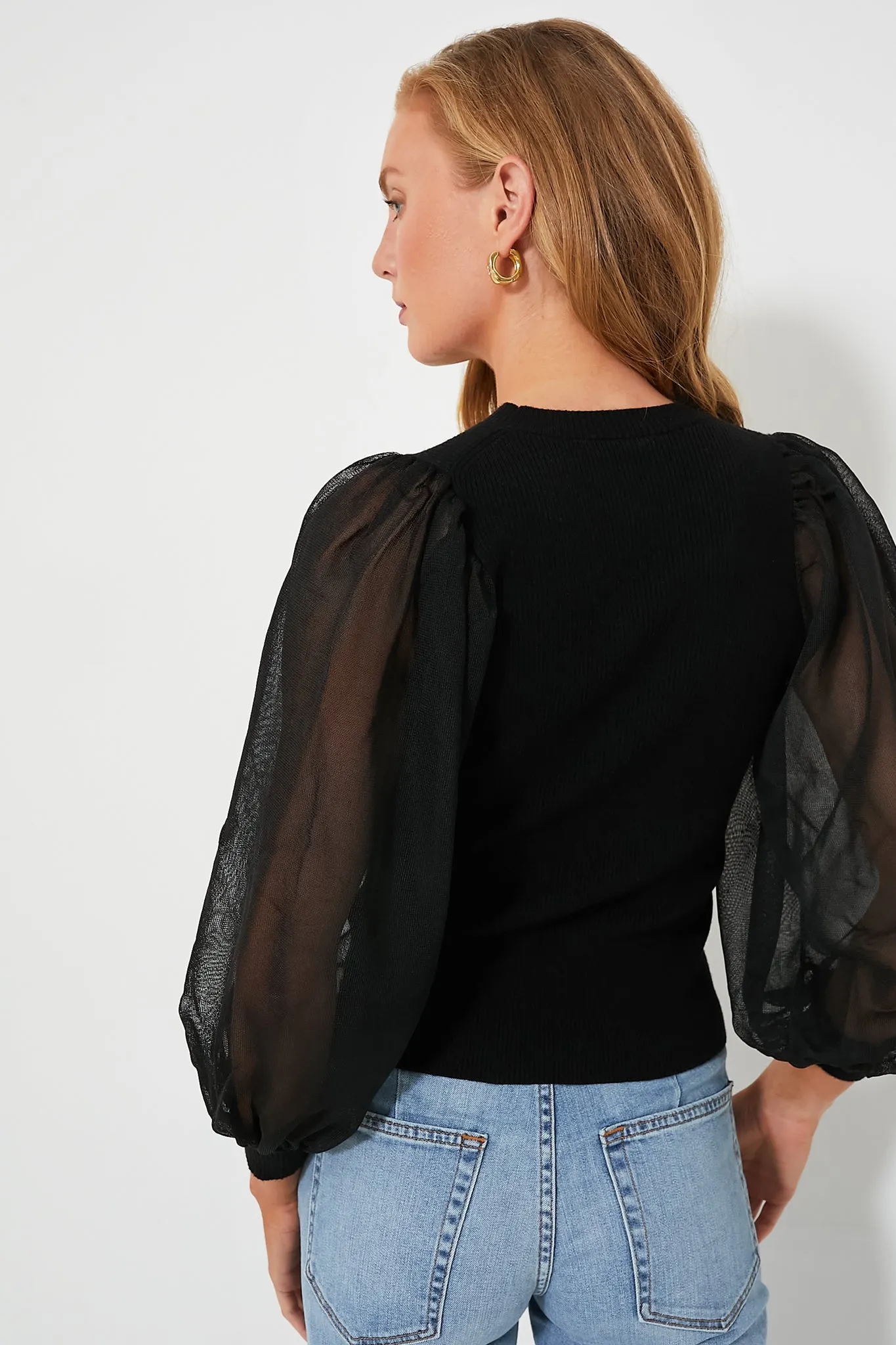 Black Knit Betsy Blouse