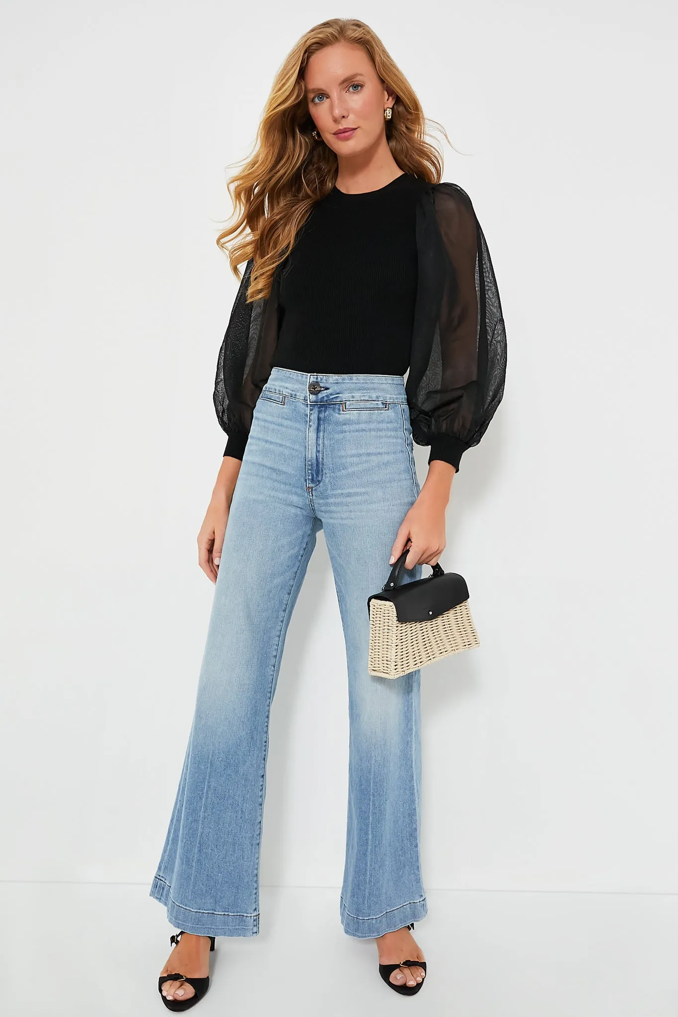 Black Knit Betsy Blouse