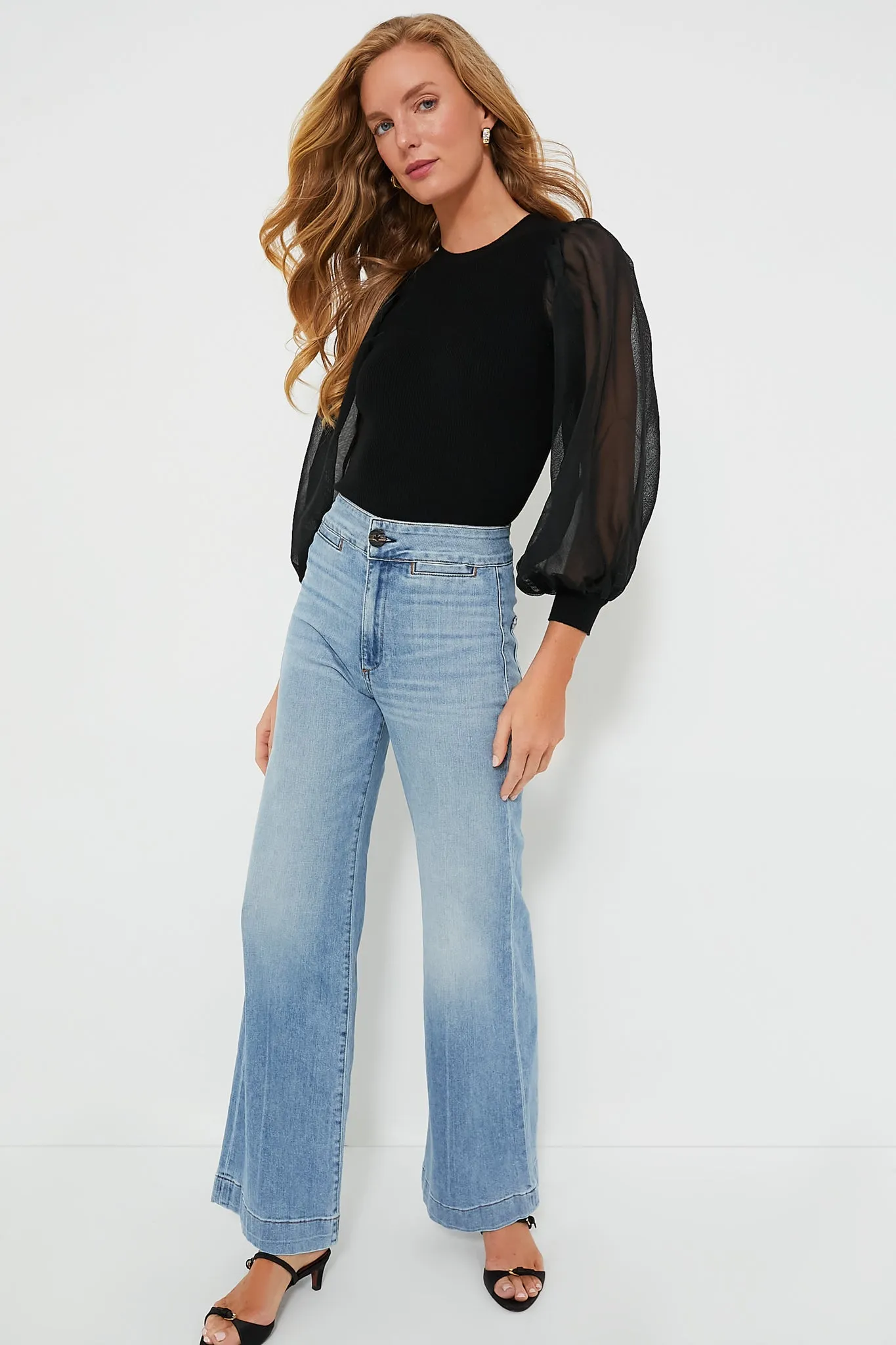 Black Knit Betsy Blouse