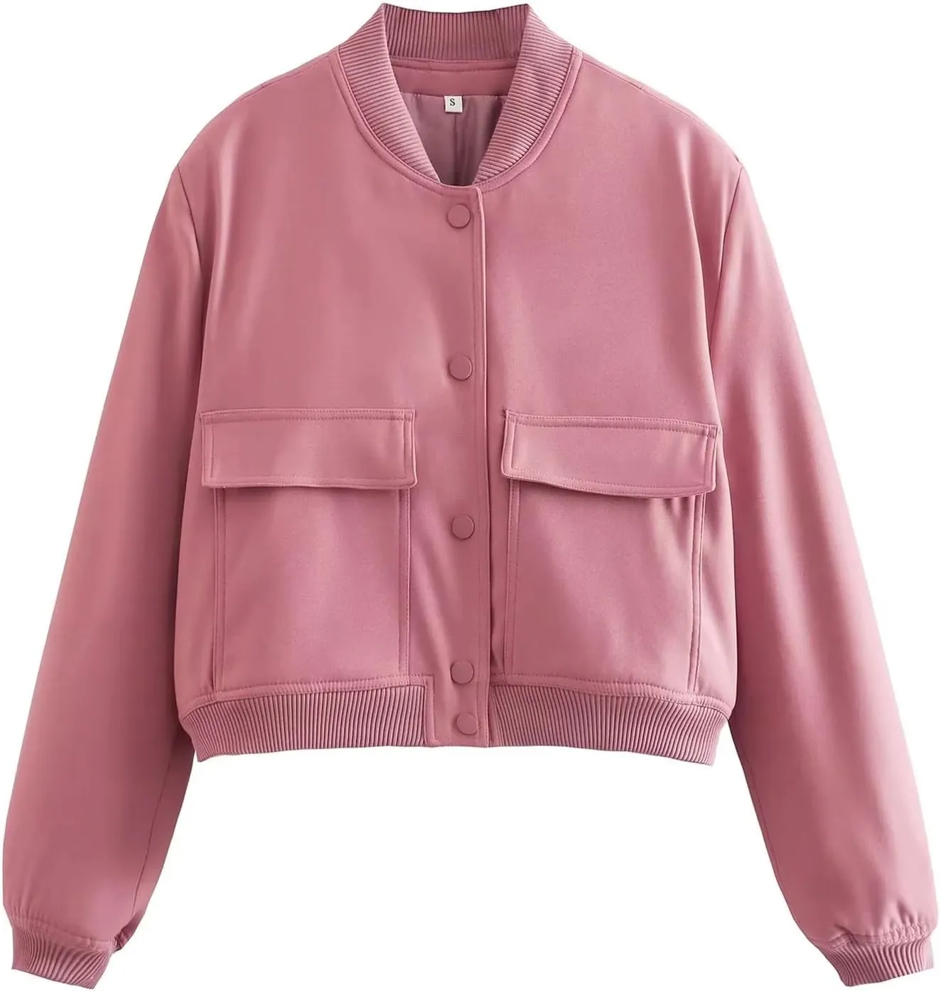 Bomber jacket Women Autumn Winter Cropped Jacket Black Brown Khaki Varsity Jacket Coat