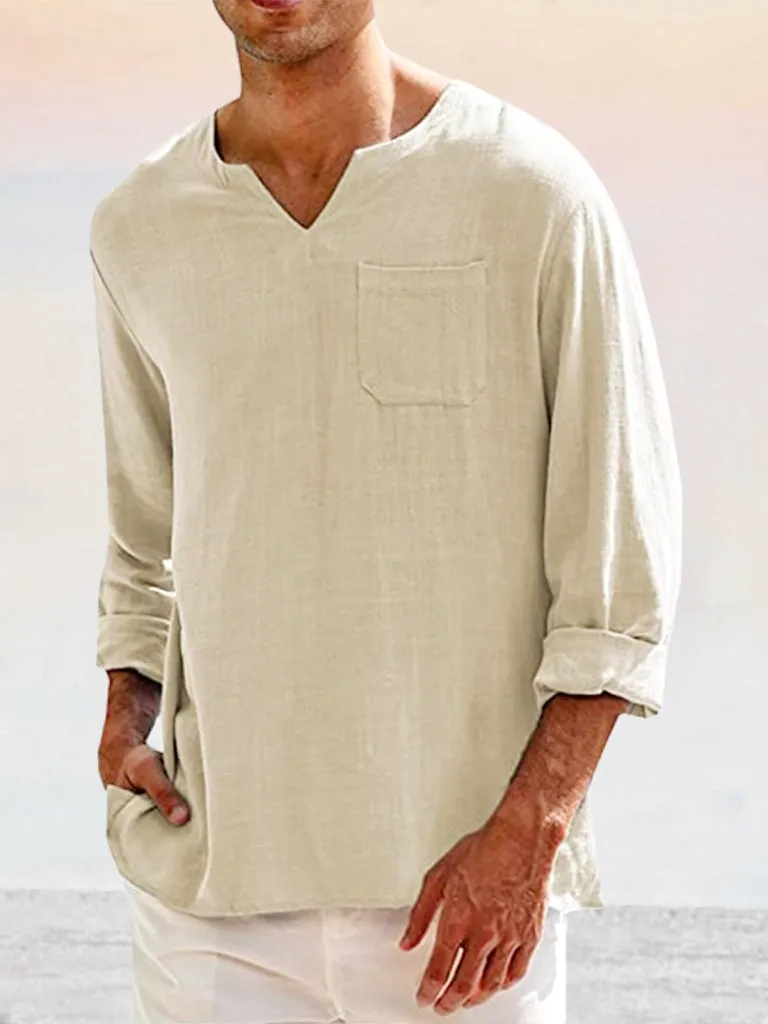 Breathable Cotton Linen Shirt