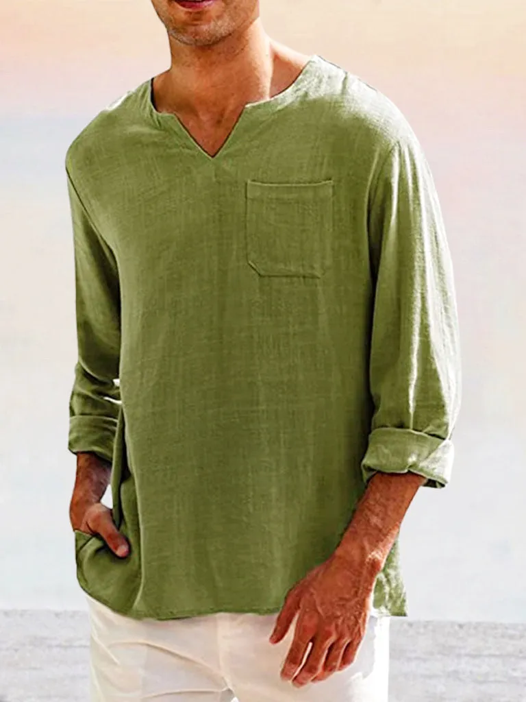 Breathable Cotton Linen Shirt