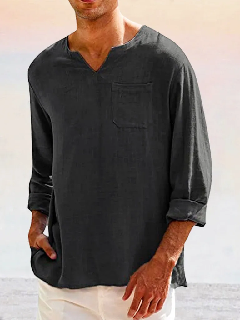 Breathable Cotton Linen Shirt