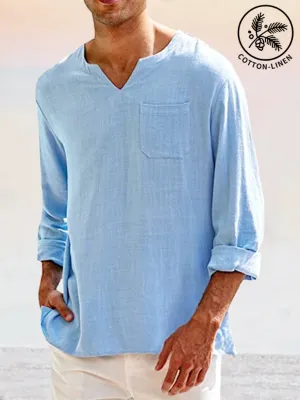 Breathable Cotton Linen Shirt