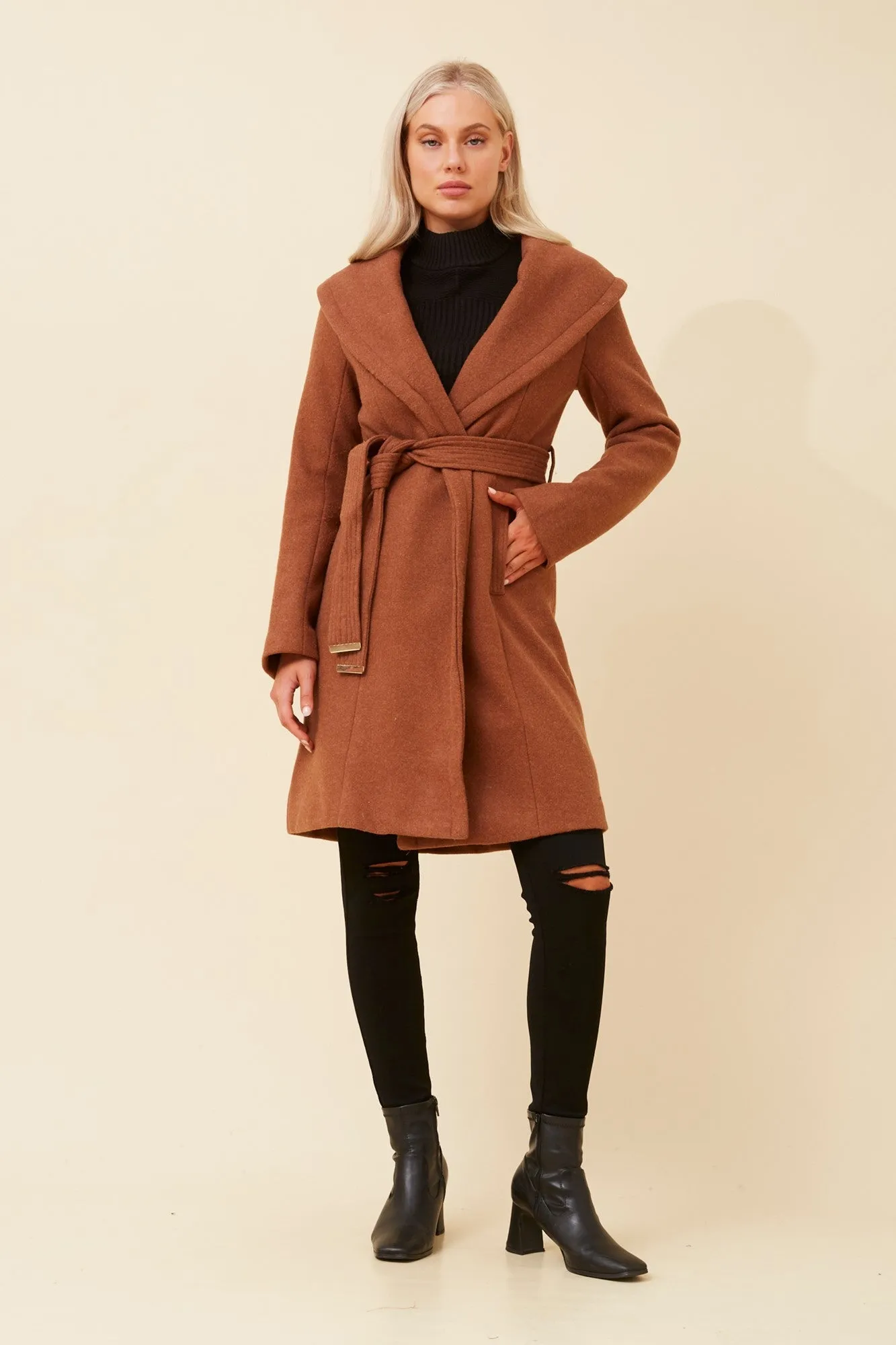 BRIDGET SHAWL COLLAR COAT