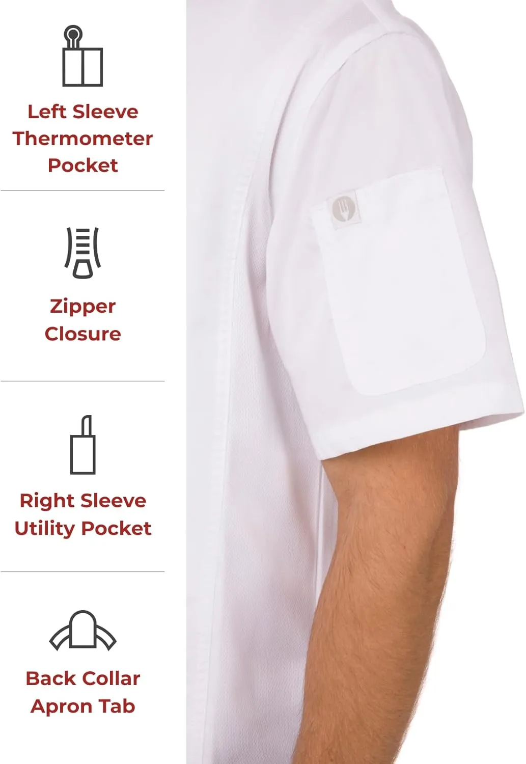 Chef Works Men's Springfield Chef Coat