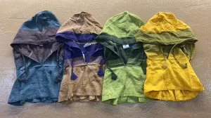 Cotton Sleeveless Crop-Top Hoodie – Prepack of 4 Sizes - Tri Color