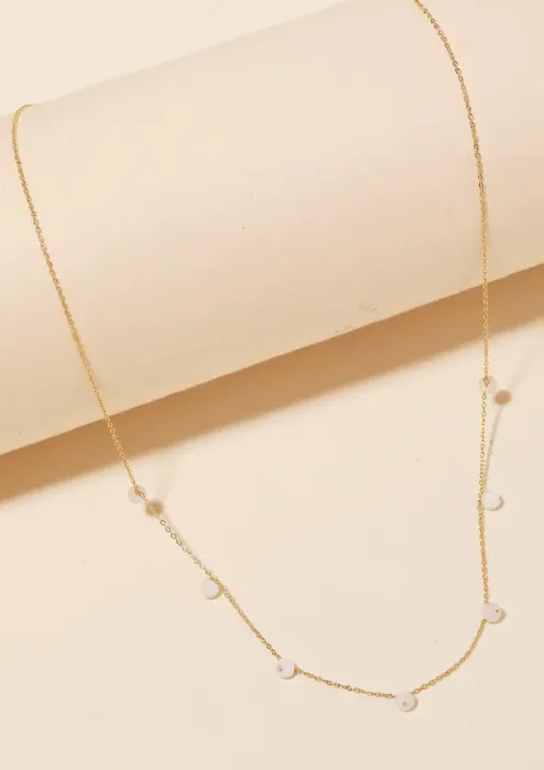 Dainty Chain & Bead Necklace