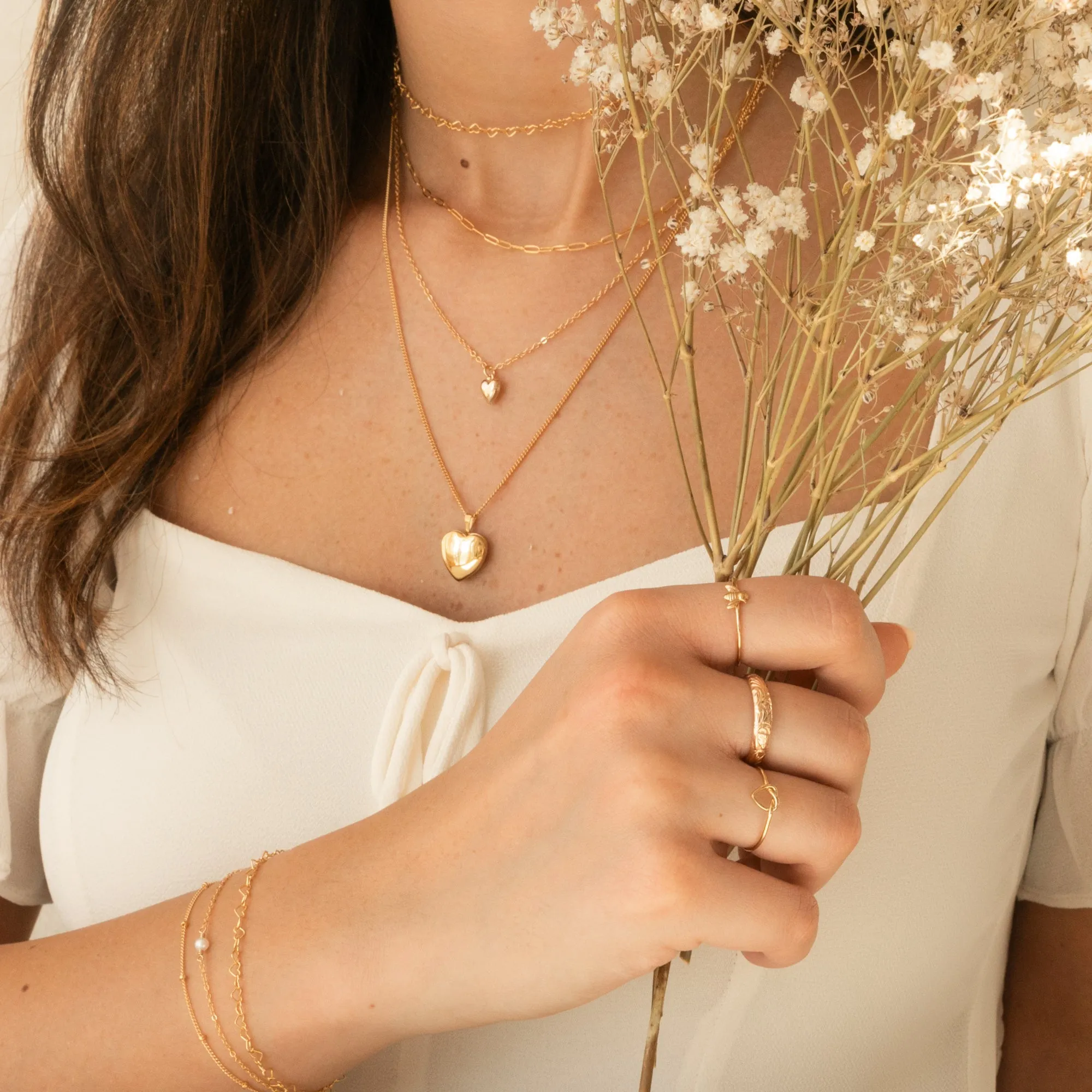 Dainty Heart Chain Bracelet
