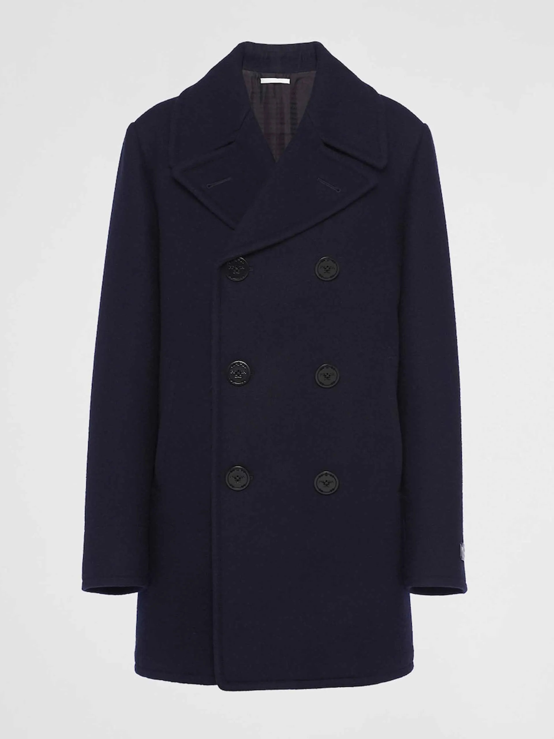 Double-breasted cloth peacoat