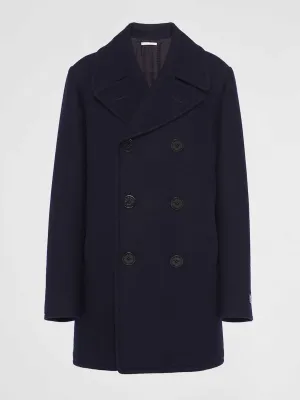 Double-breasted cloth peacoat