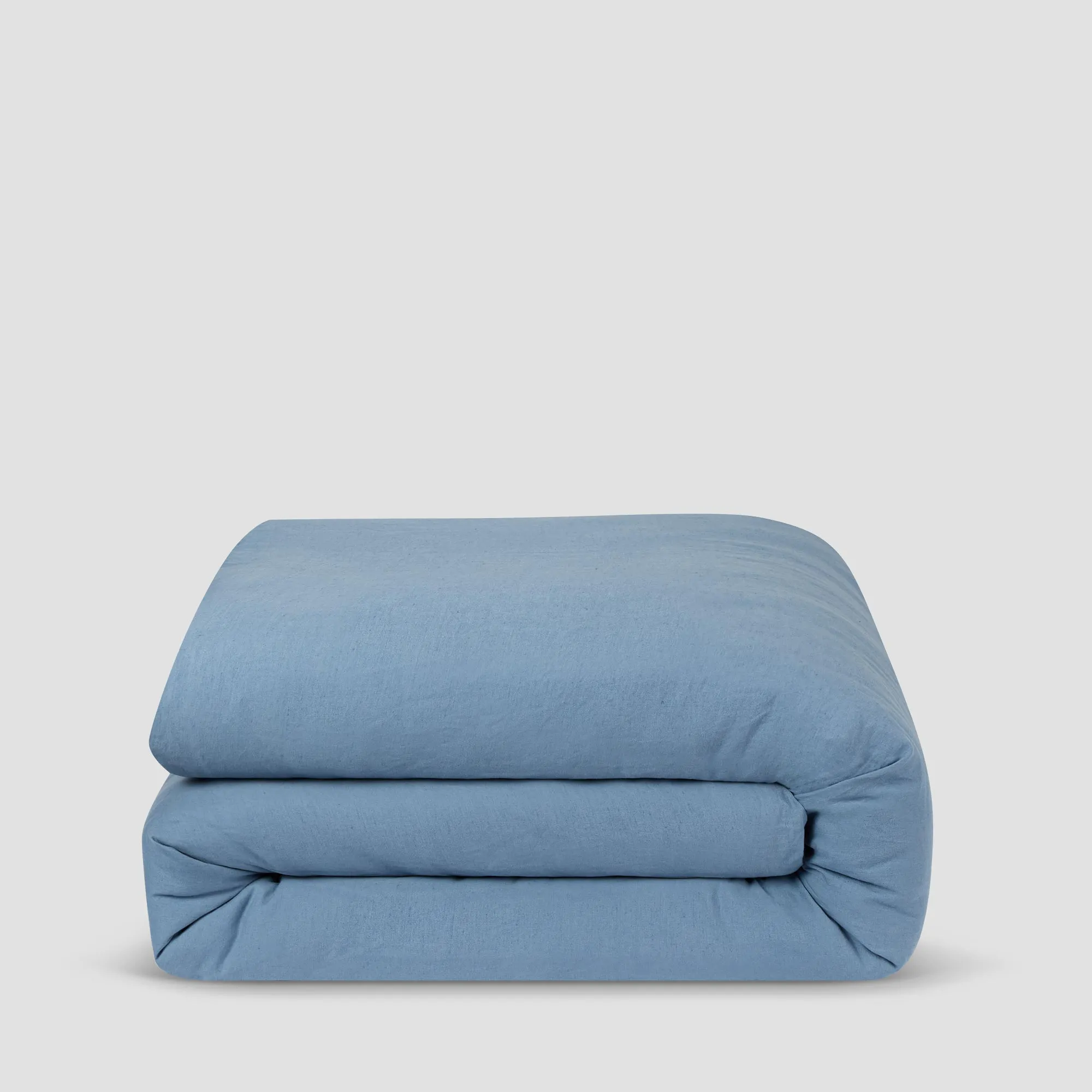 Dusk Blue Linen Blend Duvet Cover