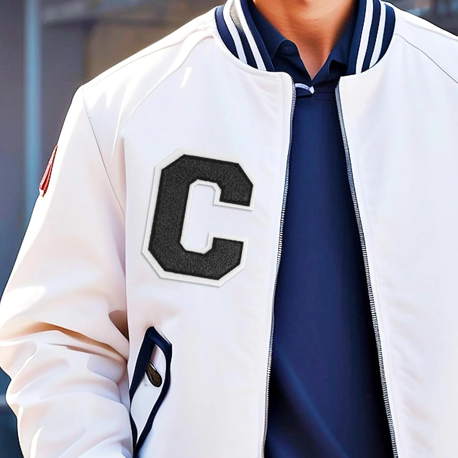 FANCIBAND 4.5 Inch Letterman Jacket Patches Black Iron On Letters for Clothing Chenille Varsity Letter Patches Patch for Clothes Jacket Hoodie Varsity X