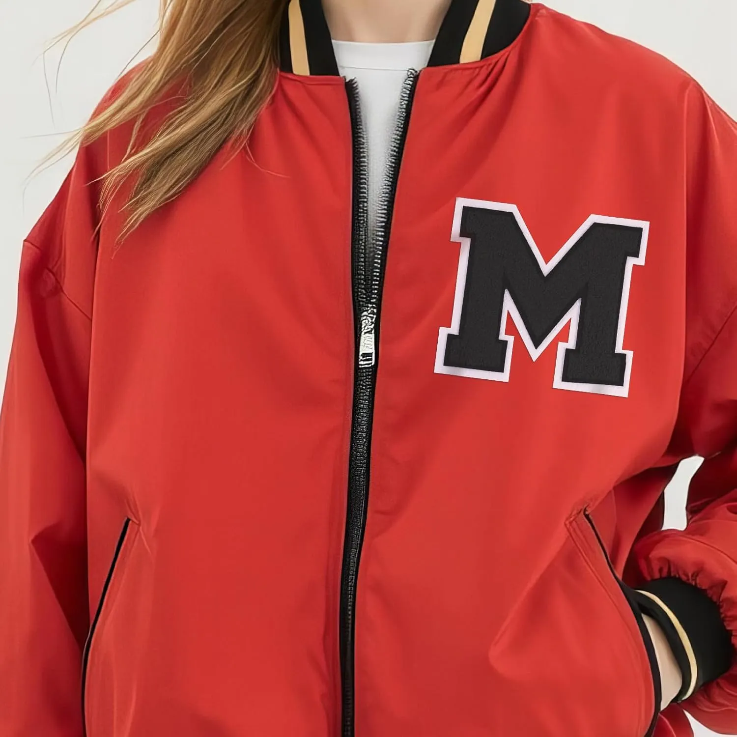 FANCIBAND 4.5 Inch Letterman Jacket Patches Black Iron On Letters for Clothing Chenille Varsity Letter Patches Patch for Clothes Jacket Hoodie Varsity X