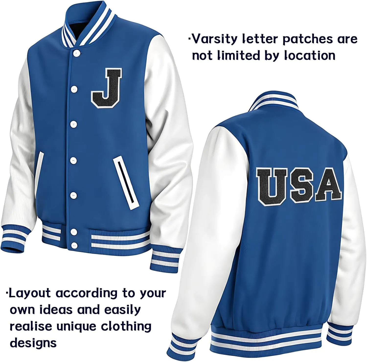 FANCIBAND 4.5 Inch Letterman Jacket Patches Black Iron On Letters for Clothing Chenille Varsity Letter Patches Patch for Clothes Jacket Hoodie Varsity X