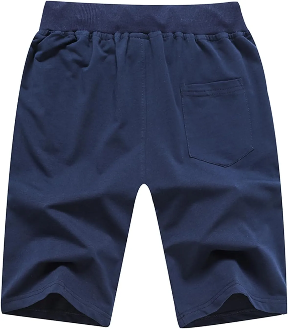 FoxQ Mens Casual Drawstring Shorts with Zipper Pockets Elastic Waist