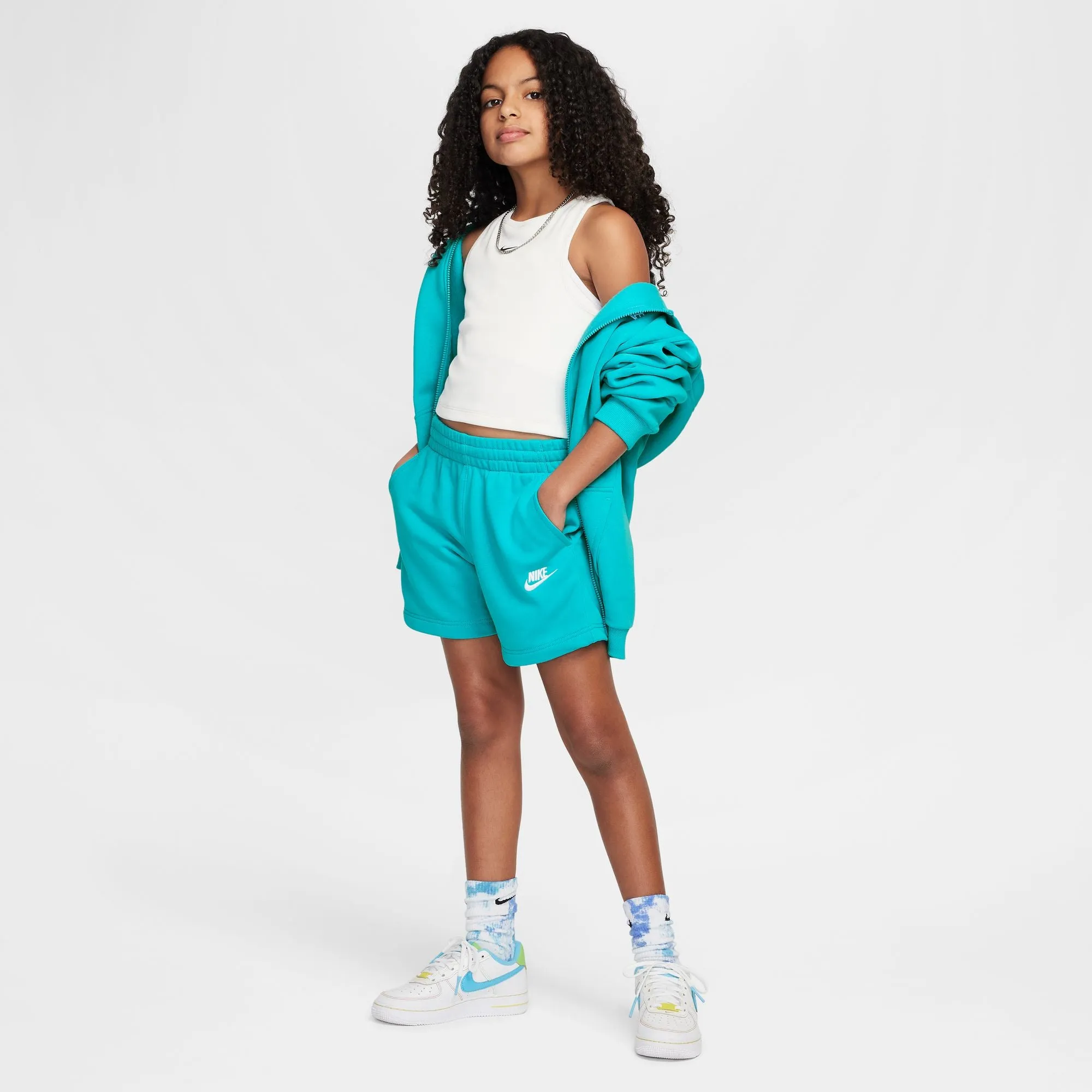 Girls' Nike Youth 5" French Terry Shorts