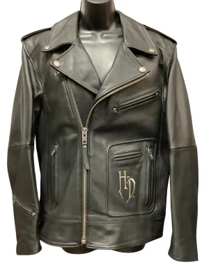 Harley Davidson Men's Coat Black Leather Skull W/Wings Size: S