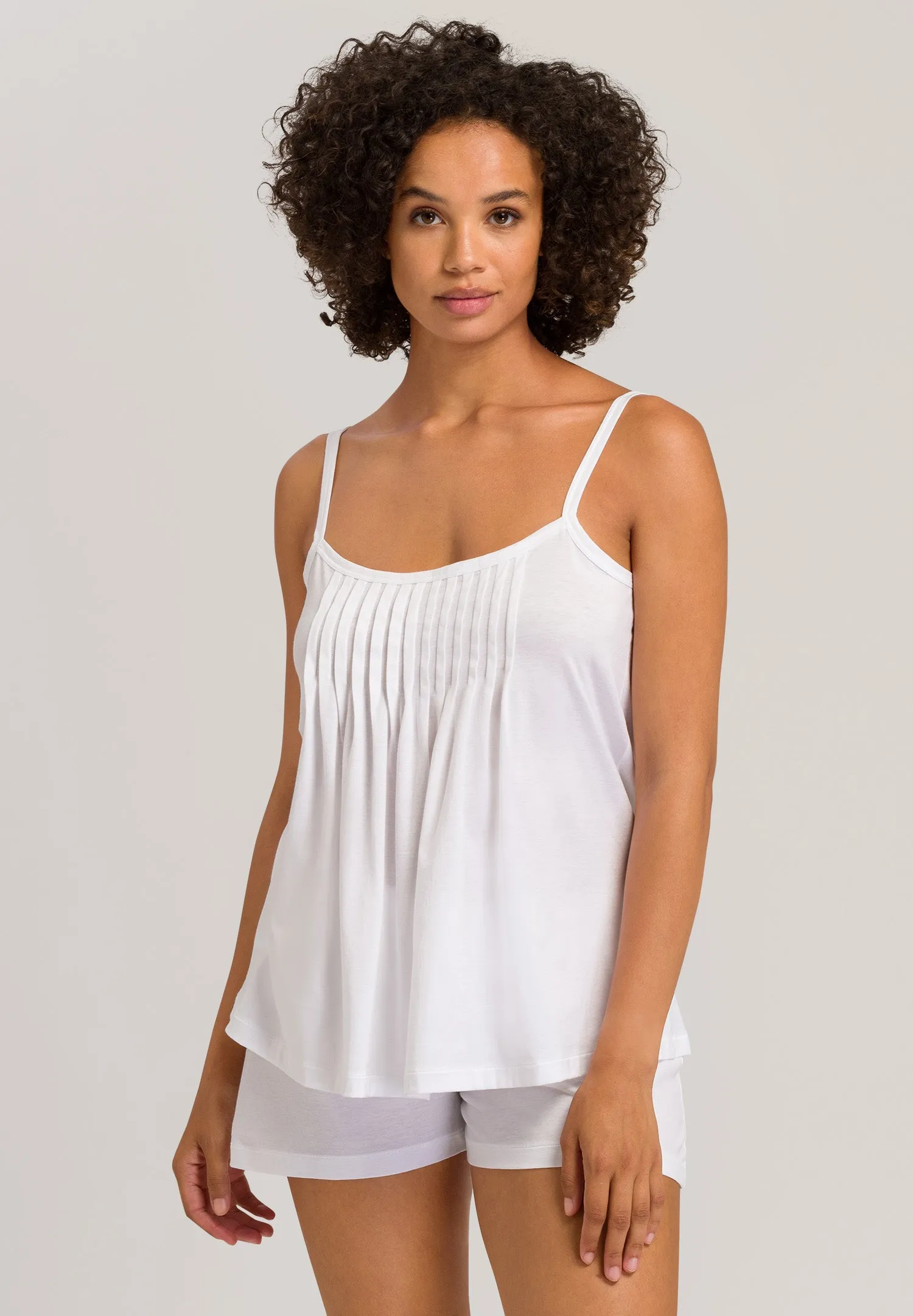 Juliet Pleated Cotton Pajama Set | White 77705-101