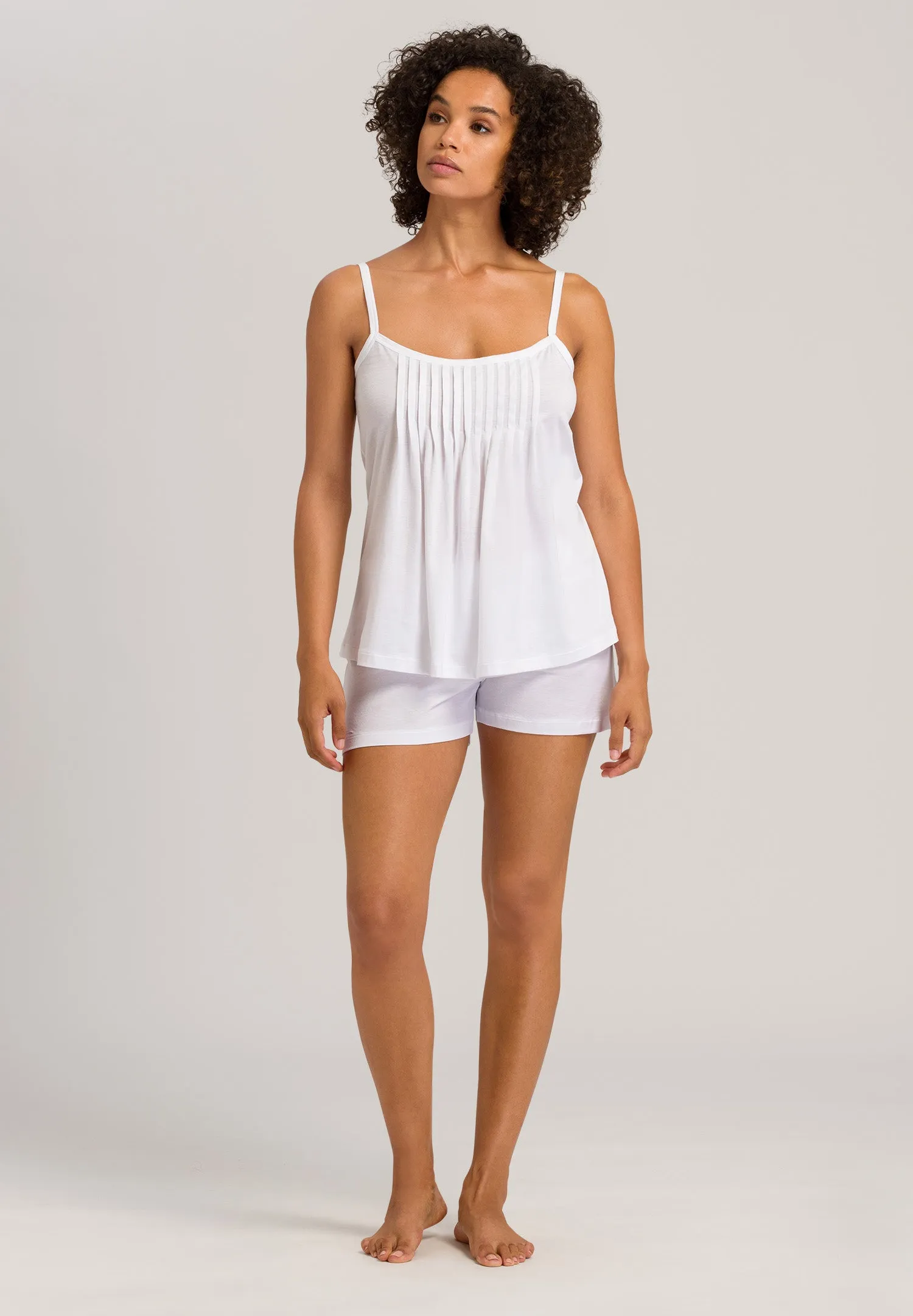 Juliet Pleated Cotton Pajama Set | White 77705-101