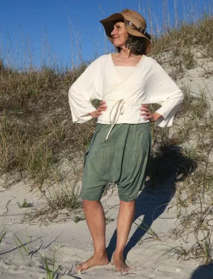 Kimono Wrap Simplicity Cropped Shirt