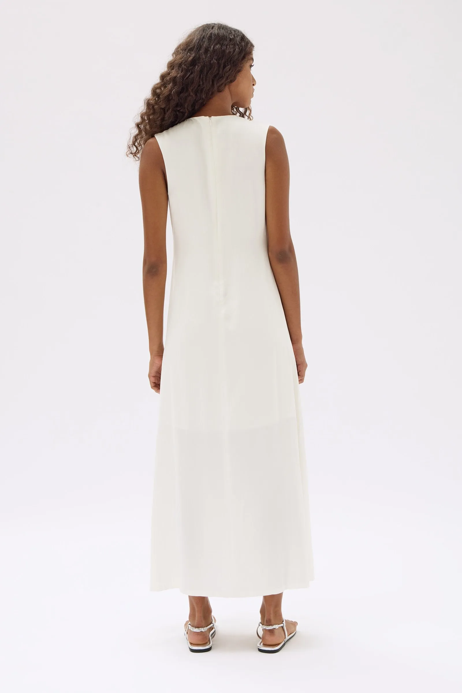 Leah Asymmetric Drape Maxi Dress