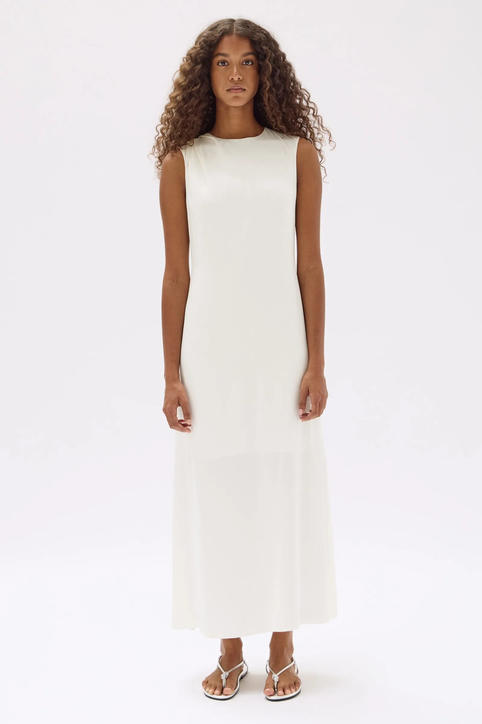 Leah Asymmetric Drape Maxi Dress