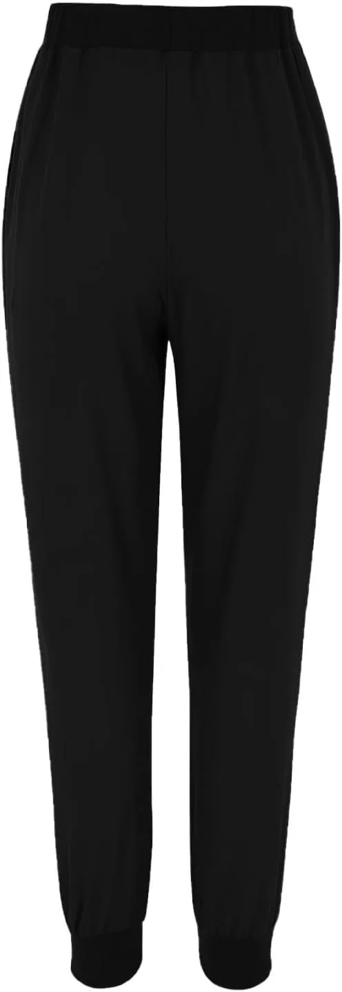 Linen Pants Women Summer Drawstring Elastic Waist Cotton Linen Tapered Leg Petite Pants Jogger Casual Palazzo Trousers
