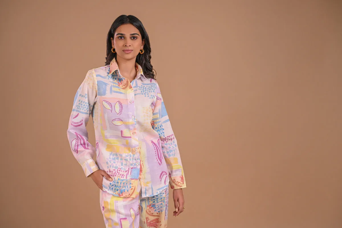 Linen Printed Co-Ord Set