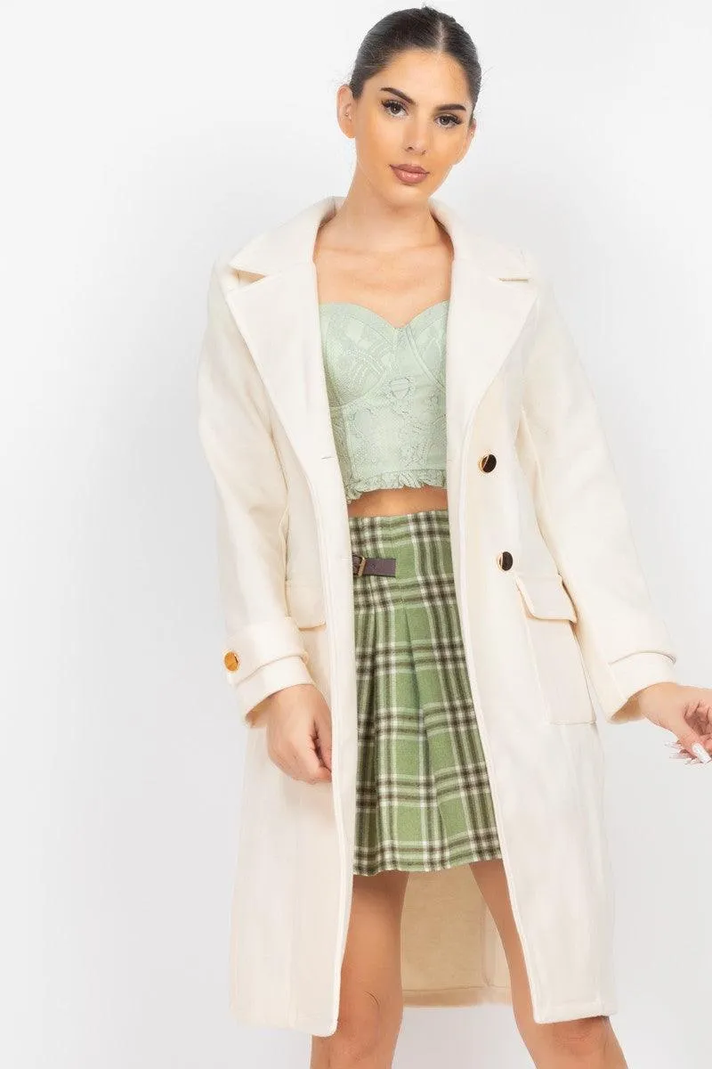 long double breasted peacoat