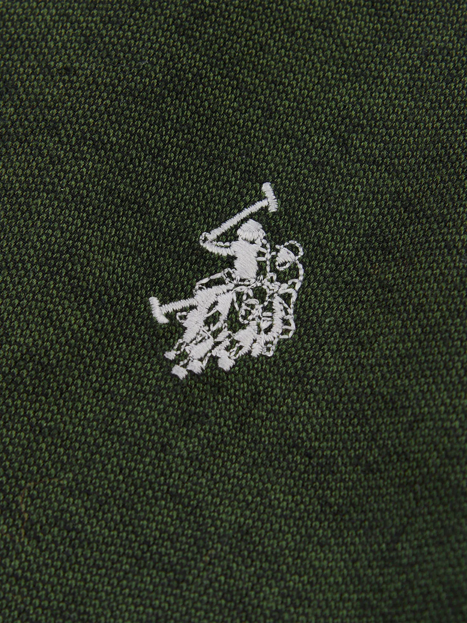 Mens Brushed Dobby Shirt in Forest Night