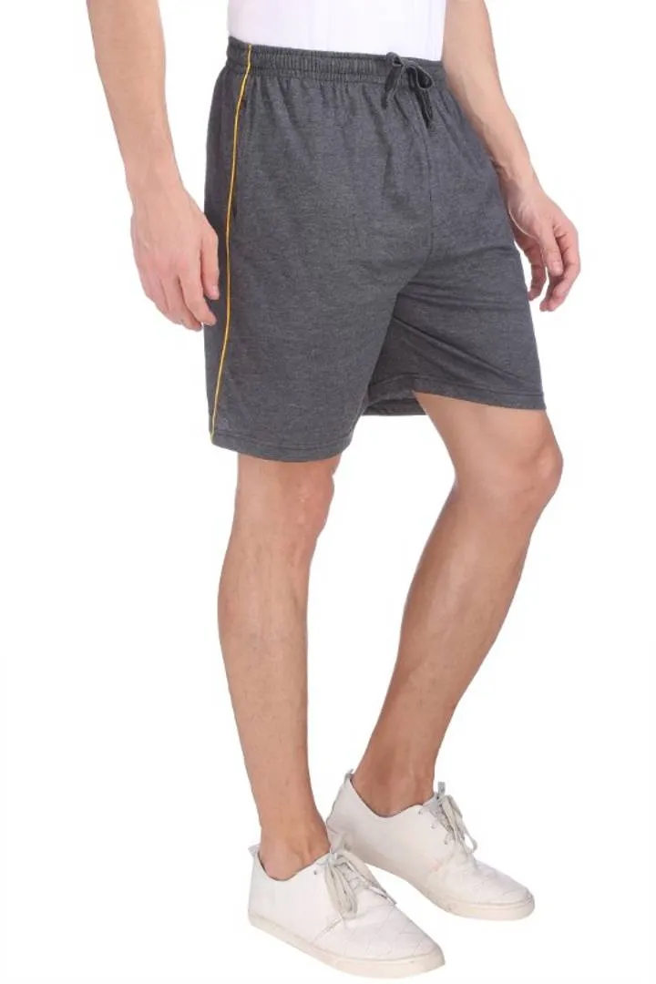 Men’s Cotton Long Shorts for All Fitness Activities. (CARBON).