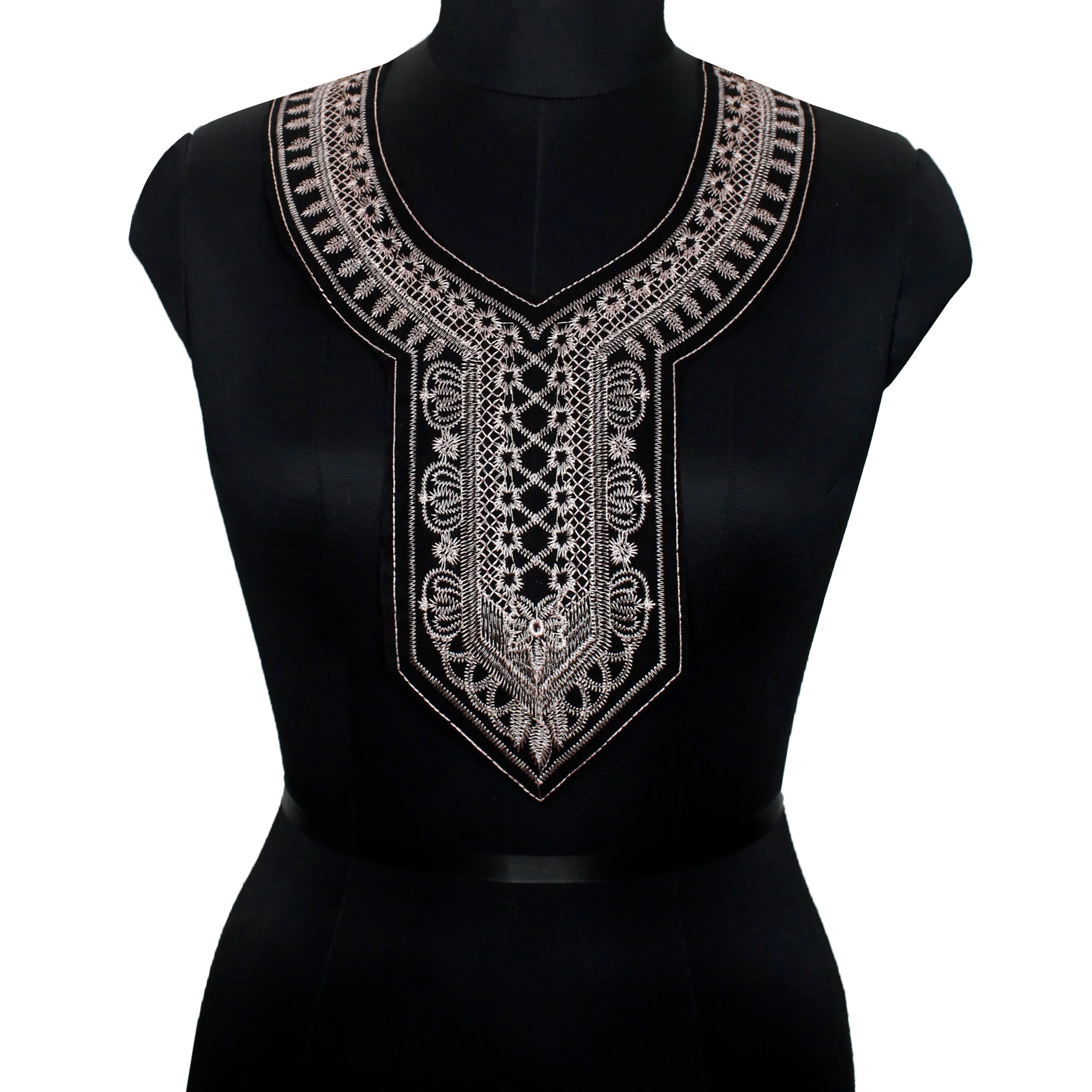 Modern mosaic u-shaped neckline