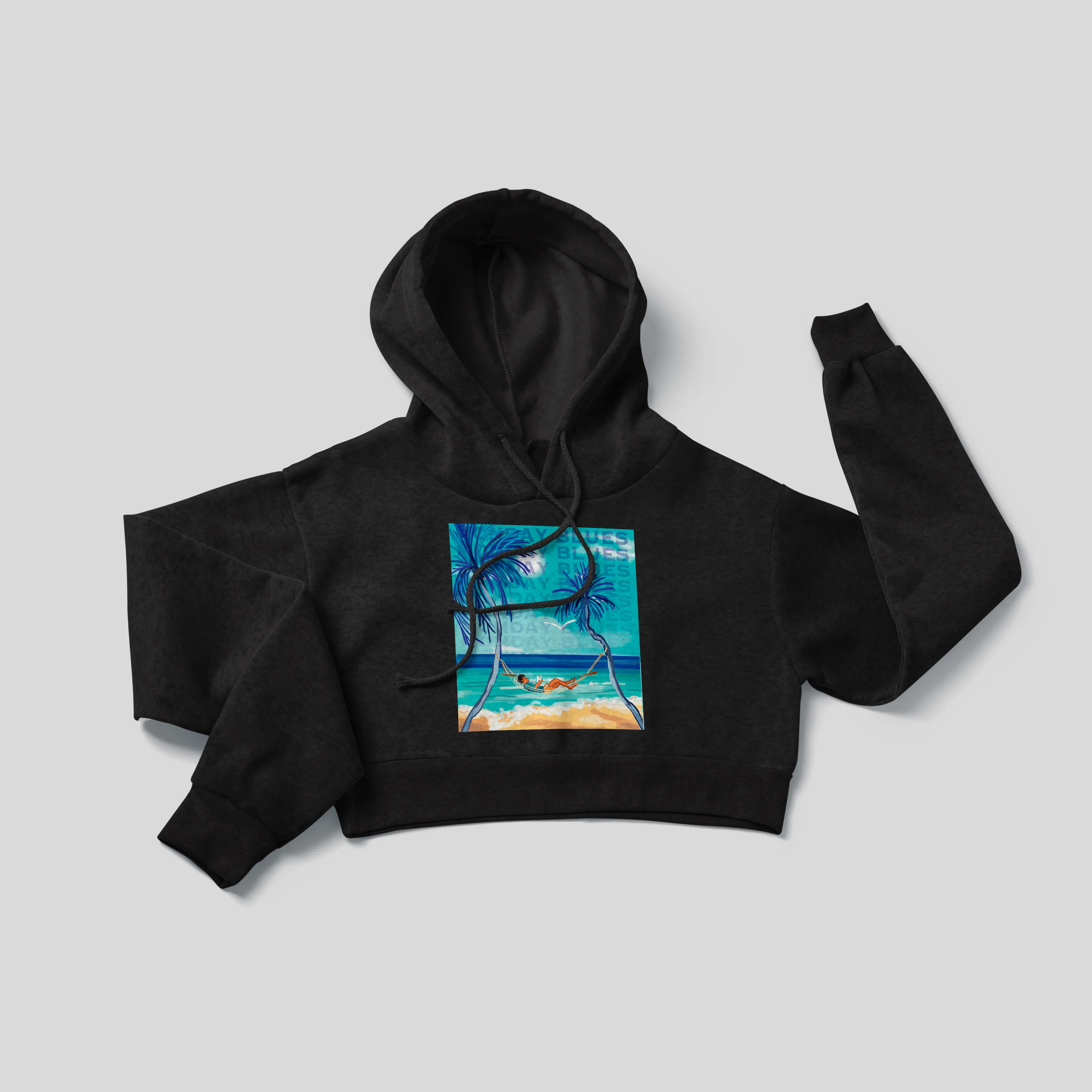 Monday Blues - Crop Hoodies