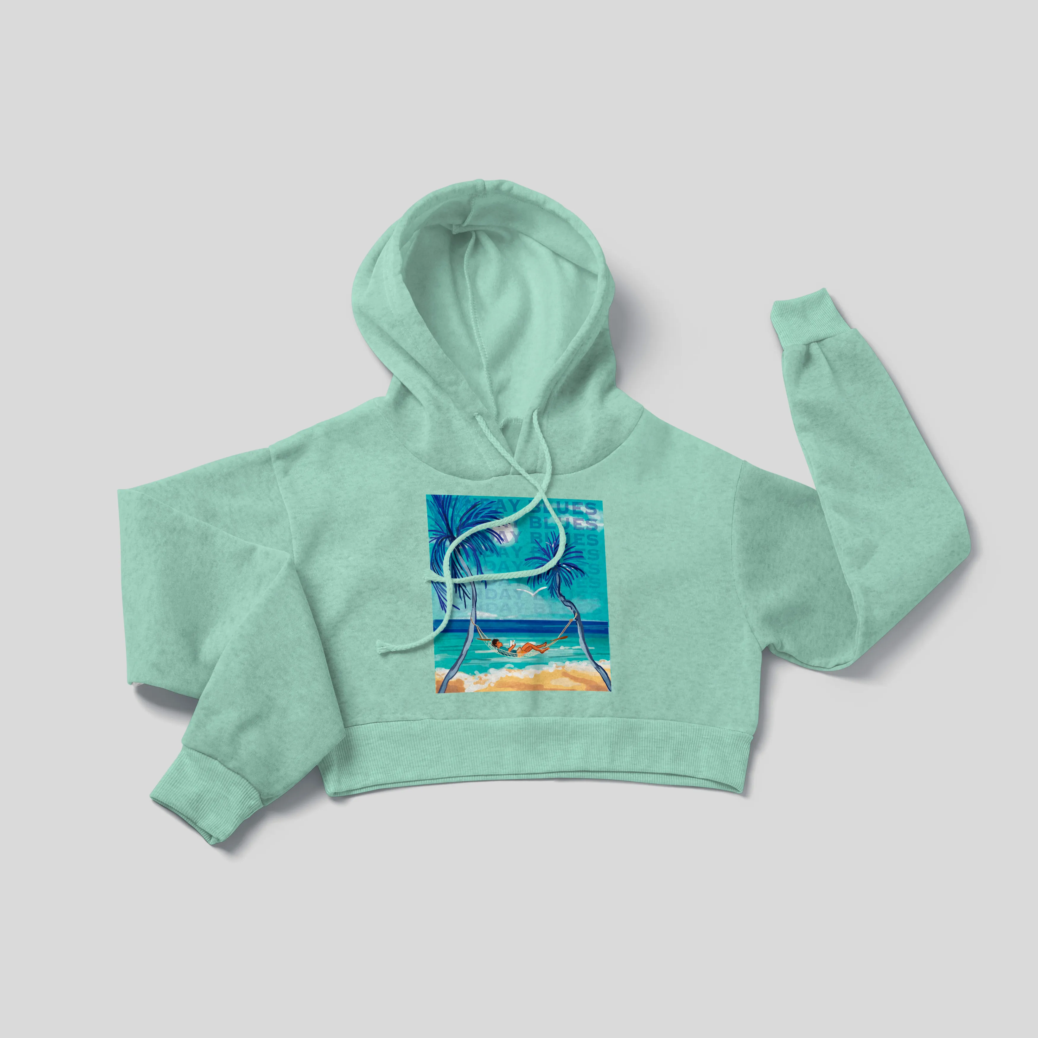 Monday Blues - Crop Hoodies