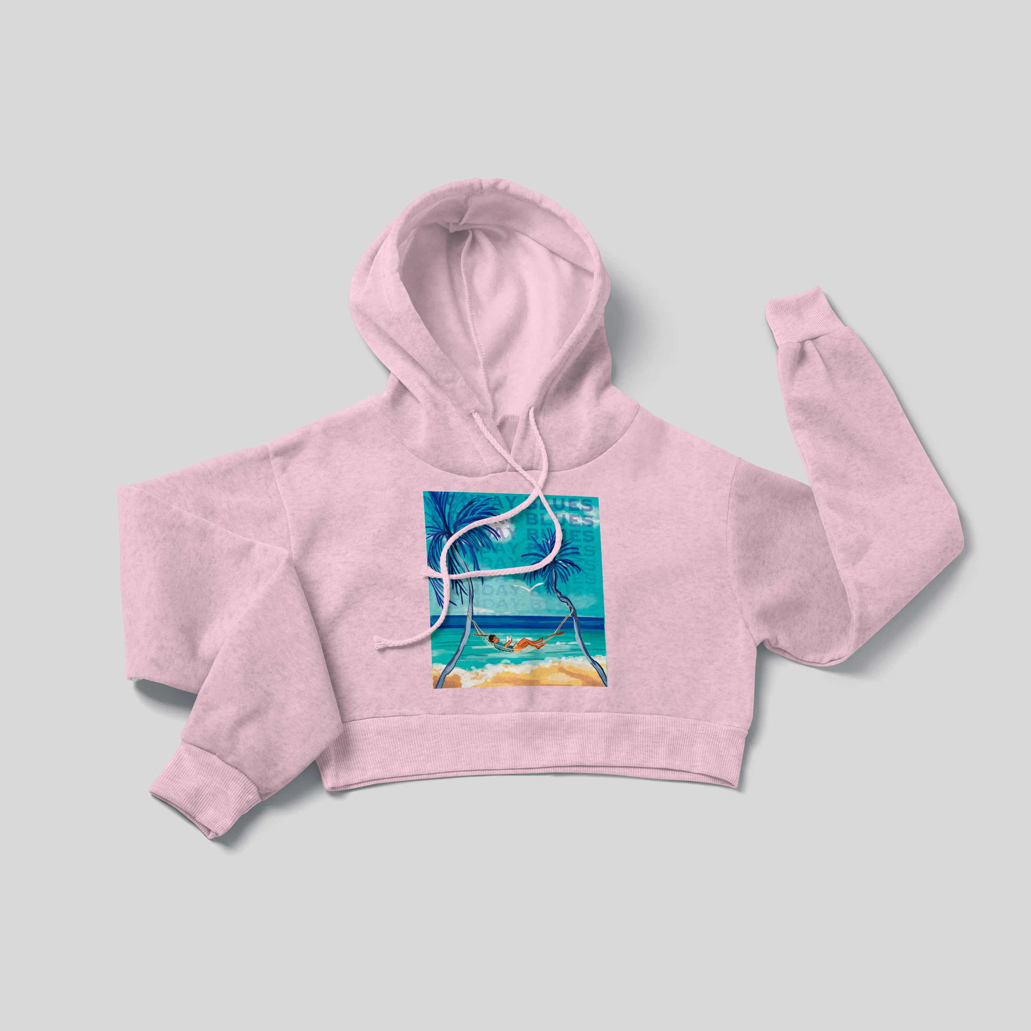 Monday Blues - Crop Hoodies