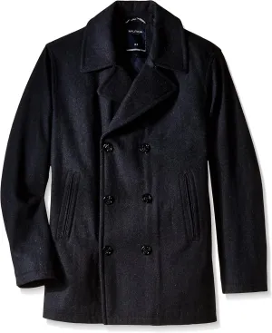 Nautica Men's Big & Tall Wool-Blend Peacoat
