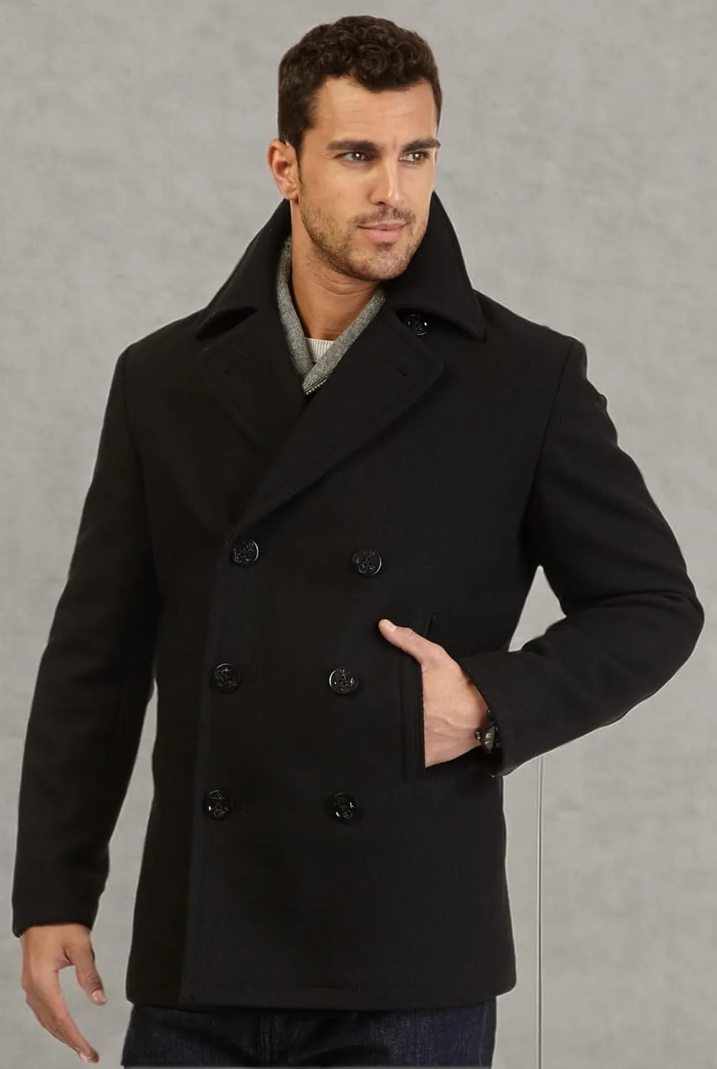 Nautica Men's Big & Tall Wool-Blend Peacoat