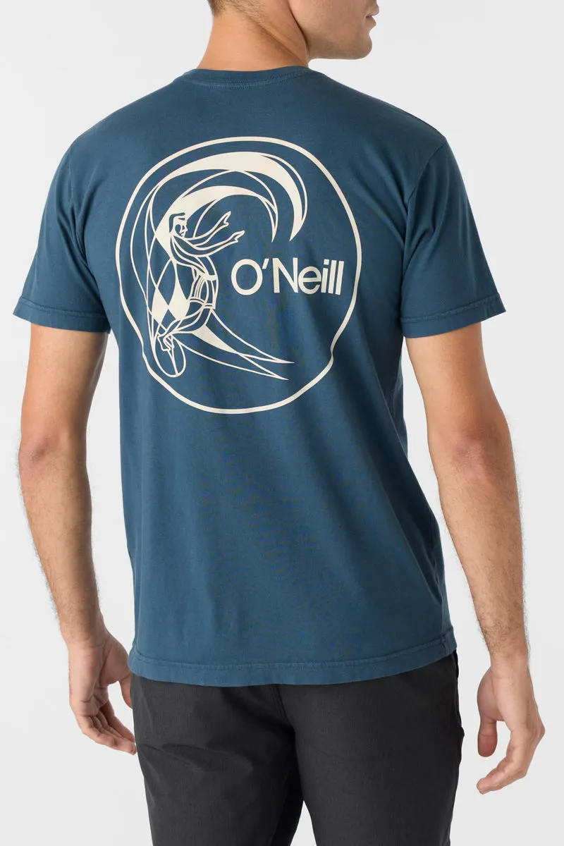 O'Neill Classic Circle Surfer Tee-Heather Navy