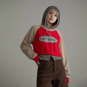 Party Animals Crop Hoodie
