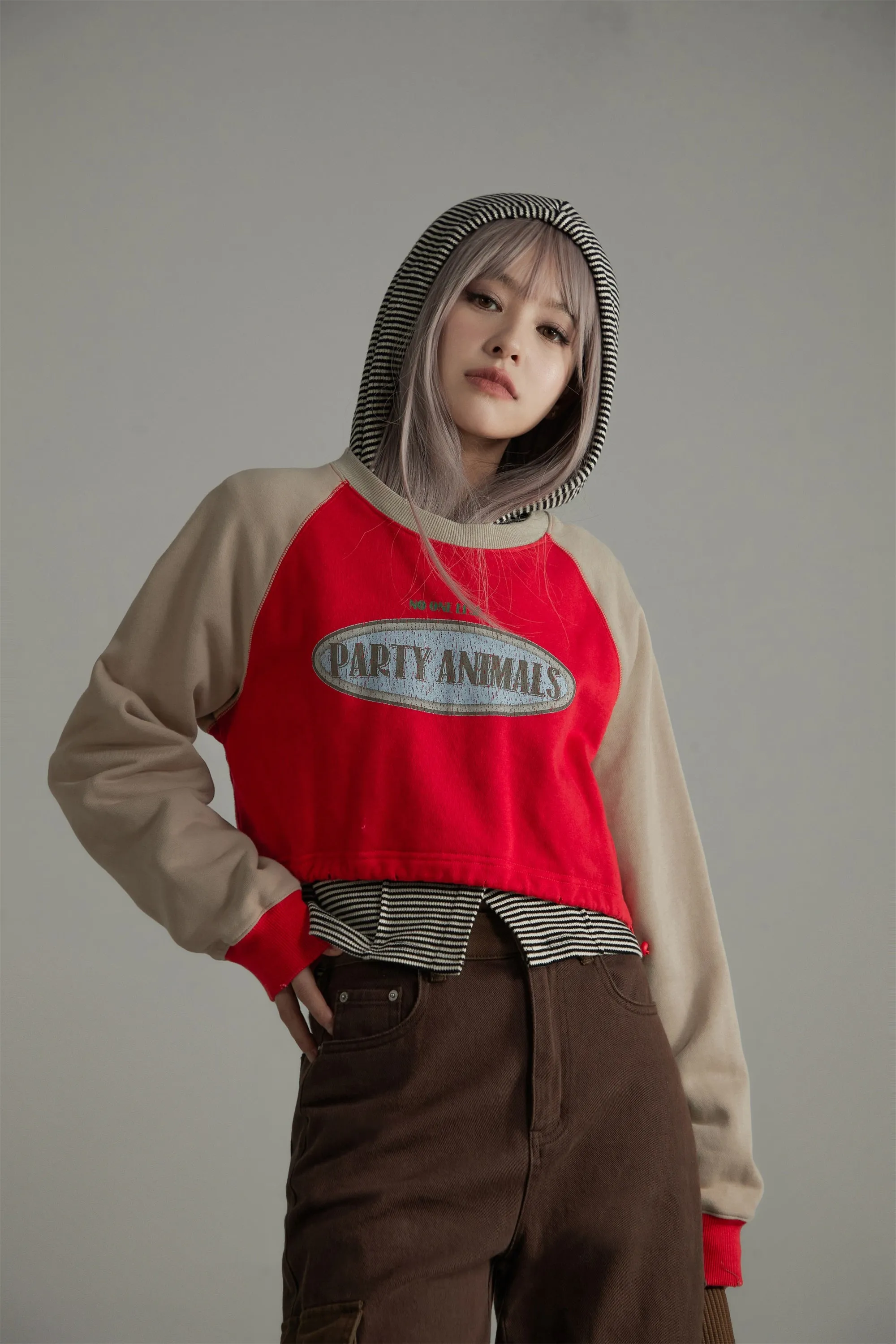 Party Animals Crop Hoodie