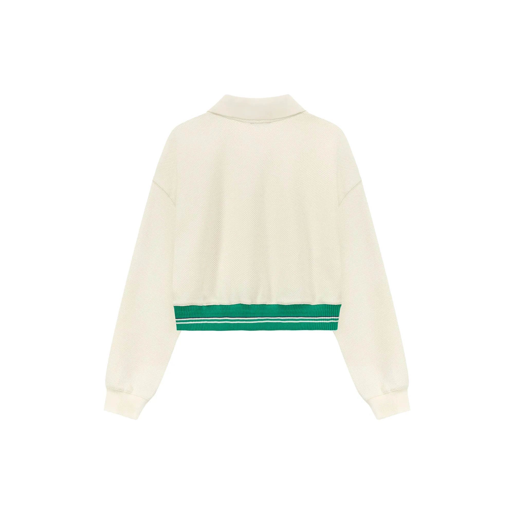 Polo Neck Crop Sweatshirt