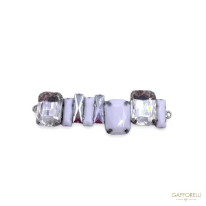 Rhinestones and Enamelled Stone Neckline A329 - Gafforelli Srl