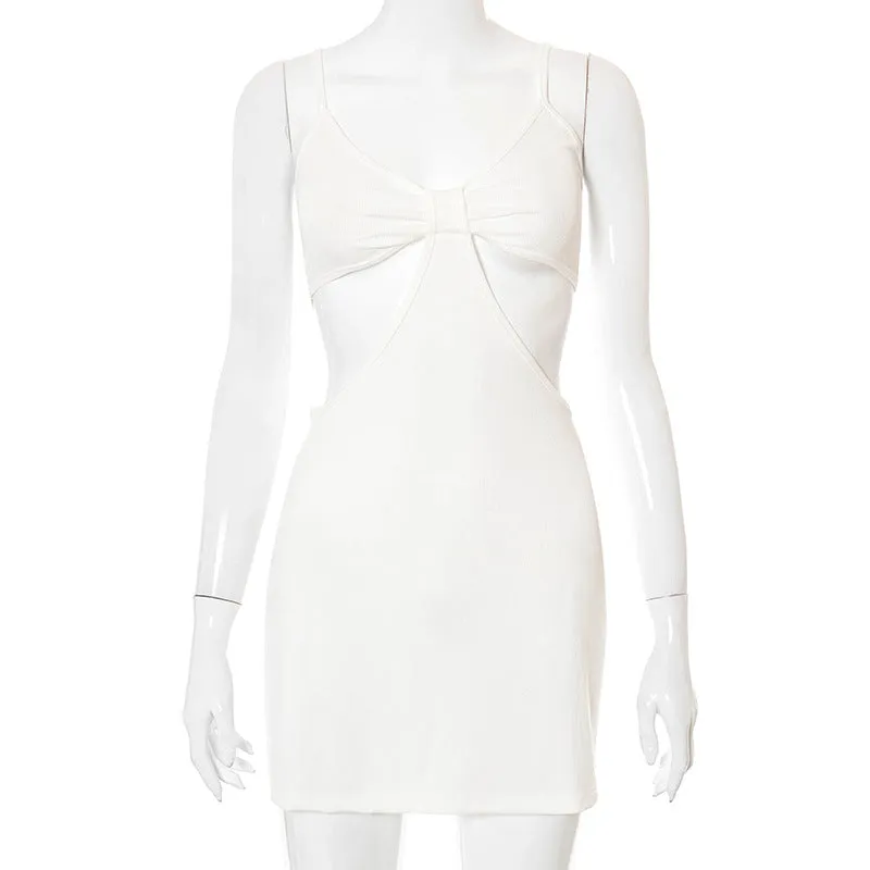 Solid Color Sling Wrap Chest Fashion Cutout Dress Bodycon Wholesale Dresses Sexy Womens Clothing