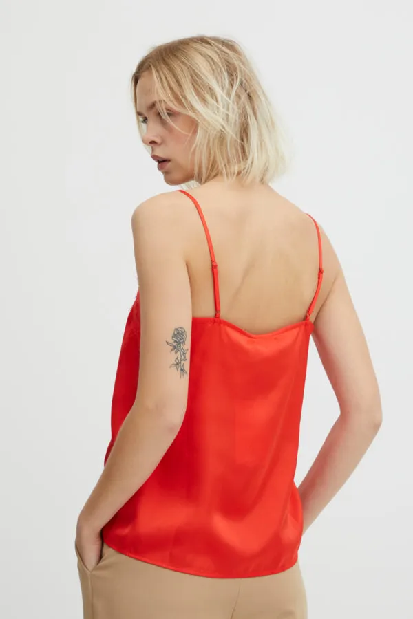 Taia Lace Cami (Poppy Red)