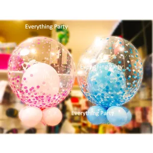 Twin's Birthday Double Bubbles Helium Balloon Bouquet